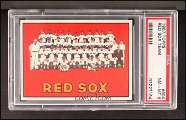 1967 Topps - [Base] #604 - High # - Boston Red Sox Team [PSA 8 NM‑MT]