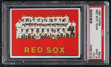 1967 Topps - [Base] #604 - High # - Boston Red Sox Team [PSA 9 MINT (OC)]