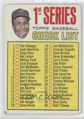 1967 Topps - [Base] #62 - 1st Series Checklist (Frank Robinson) [Good to VG‑EX]