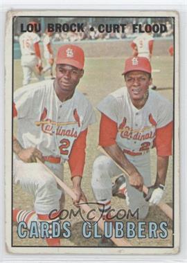 1967 Topps - [Base] #63 - Cards Clubbers (Lou Brock, Curt Flood) [Noted]