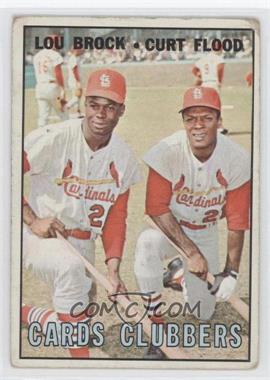 1967 Topps - [Base] #63 - Cards Clubbers (Lou Brock, Curt Flood) [Good to VG‑EX]