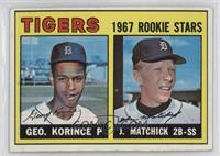 1967 Rookie Stars - George Korince, Tom Matchick (James Brown pictured in Korin…