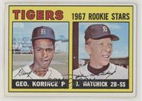 1967 Rookie Stars - George Korince, Tom Matchick (James Brown pictured in Korin…