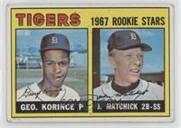 1967 Rookie Stars - George Korince, Tom Matchick (James Brown pictured in Korin…