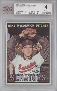 1967 Topps - [Base] #86.2 - Mike McCormick ("Mike was traded to the Giants December 1966." on back) [BVG 4 VG‑EX]