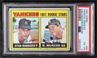 1967 Rookie Stars - Stan Bahnsen, Bobby Murcer [PSA 4 VG‑EX]
