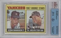 1967 Rookie Stars - Stan Bahnsen, Bobby Murcer [JSA Certified Encased…