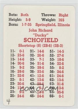 1968 APBA Baseball 1967 Season - [Base] #_DISC - Dick Schofield [Poor to Fair]