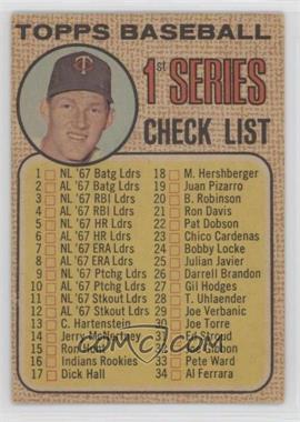 1968 Topps - [Base] - Venezuelan #67 - Checklist - 1st Series (Jim Kaat)