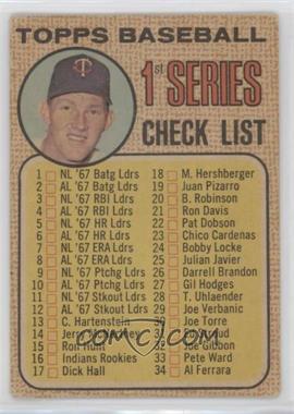 1968 Topps - [Base] - Venezuelan #67 - Checklist - 1st Series (Jim Kaat)