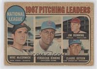 League Leaders - Mike McCormick, Ferguson Jenkins, Jim Bunning, Claude Osteen