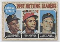 League Leaders - Roberto Clemente, Tony Gonzalez, Matty Alou (Bob Clemente on C…