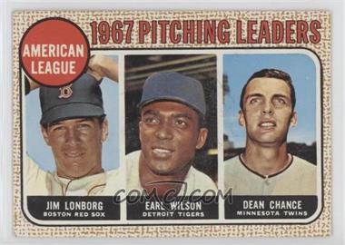 1968 Topps - [Base] #10.2 - League Leaders - Jim Lonborg, Earl Wilson, Dean Chance ("Lonborg" on Back) [Poor to Fair]