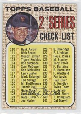 1968 Topps - [Base] #107.1 - Checklist - 2nd Series (Juan Marichal; Right Shoulder Not Visible)