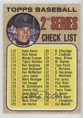 1968 Topps - [Base] #107.2 - Checklist - 2nd Series (Juan Marichal; Right Shoulder Partially Visible)