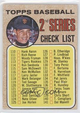 1968 Topps - [Base] #107.2 - Checklist - 2nd Series (Juan Marichal; Right Shoulder Partially Visible)