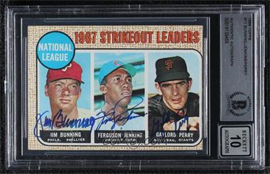 1968 Topps - [Base] #11 - League Leaders - Jim Bunning, Ferguson Jenkins, Gaylord Perry [BAS BGS Authentic]