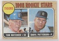 1968 Rookie Stars - Tom Matchick, Daryl Patterson [Good to VG‑E…