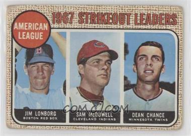 1968 Topps - [Base] #12 - League Leaders - Jim Lonborg, Sam McDowell, Dean Chance [Poor to Fair]