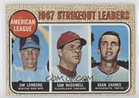 League Leaders - Jim Lonborg, Sam McDowell, Dean Chance