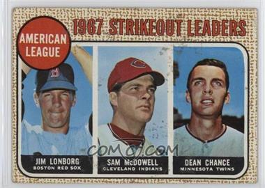 1968 Topps - [Base] #12 - League Leaders - Jim Lonborg, Sam McDowell, Dean Chance [Poor to Fair]