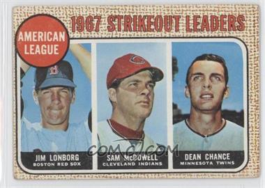 1968 Topps - [Base] #12 - League Leaders - Jim Lonborg, Sam McDowell, Dean Chance [Good to VG‑EX]