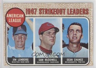 1968 Topps - [Base] #12 - League Leaders - Jim Lonborg, Sam McDowell, Dean Chance [Good to VG‑EX]