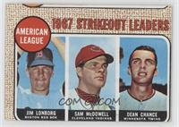 League Leaders - Jim Lonborg, Sam McDowell, Dean Chance [Good to VG&#…