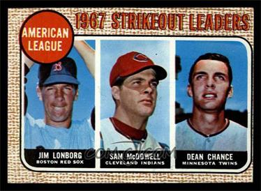 1968 Topps - [Base] #12 - League Leaders - Jim Lonborg, Sam McDowell, Dean Chance [VG EX]