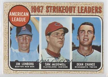 1968 Topps - [Base] #12 - League Leaders - Jim Lonborg, Sam McDowell, Dean Chance [Good to VG‑EX]