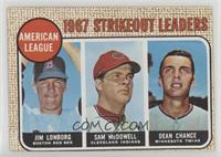 League Leaders - Jim Lonborg, Sam McDowell, Dean Chance