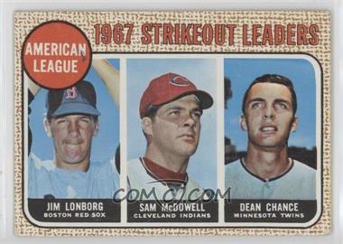 1968 Topps - [Base] #12 - League Leaders - Jim Lonborg, Sam McDowell, Dean Chance [Good to VG‑EX]