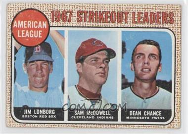 1968 Topps - [Base] #12 - League Leaders - Jim Lonborg, Sam McDowell, Dean Chance [Good to VG‑EX]