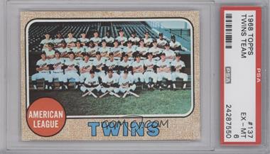 1968 Topps - [Base] #137 - Minnesota Twins Team [PSA 6 EX‑MT]