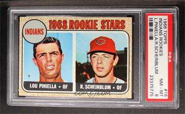 1968 Topps - [Base] #16 - 1968 Rookie Stars - Lou Piniella, Richie Scheinblum [PSA 8 NM‑MT]