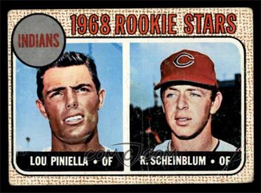 1968 Topps - [Base] #16 - 1968 Rookie Stars - Lou Piniella, Richie Scheinblum [GOOD]