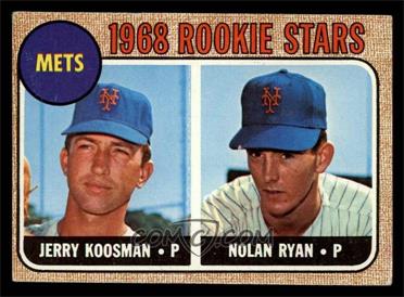 1968 Topps - [Base] #177 - 1968 Rookie Stars - Jerry Koosman, Nolan Ryan [VG EX]