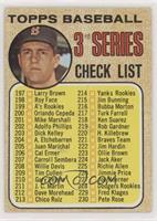 Checklist - 3rd Series (Carl Yastrzemski) (