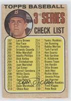 Checklist - 3rd Series (Carl Yastrzemski) (