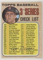 Checklist - 3rd Series (Carl Yastrzemski) (To Increase Your; B on Cap Fully Vis…