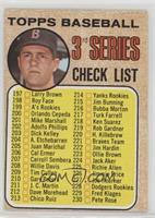 Checklist - 3rd Series (Carl Yastrzemski) (To Increase Your; B on Cap Fully Vis…