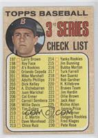 Checklist - 3rd Series (Carl Yastrzemski) (To Increase Your; B on Cap Fully Vis…