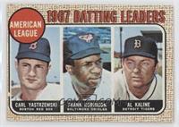 1967 AL Batting Leaders (Carl Yastrzemski, Frank Robinson, Al Kaline)
