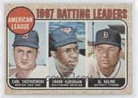 League Leaders - Carl Yastrzemski, Frank Robinson, Al Kaline