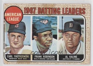 1968 Topps - [Base] #2 - League Leaders - Carl Yastrzemski, Frank Robinson, Al Kaline [Good to VG‑EX]