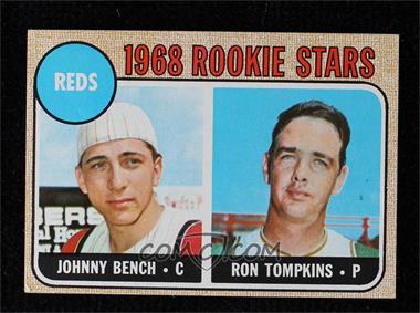 1968 Topps - [Base] #247.2 - 1968 Rookie Stars - Johnny Bench, Ron Tompkins ("Impressed the Reds")