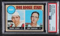 1968 Rookie Stars - Johnny Bench, Ron Tompkins (