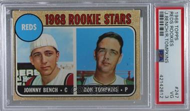 1968 Topps - [Base] #247.2 - 1968 Rookie Stars - Johnny Bench, Ron Tompkins ("Impressed the Reds") [PSA 3 VG]