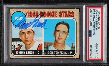1968 Topps - [Base] #247.2 - 1968 Rookie Stars - Johnny Bench, Ron Tompkins ("Impressed the Reds") [PSA Authentic PSA/DNA Cert]