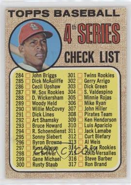 1968 Topps - [Base] #278.1 - Checklist - 4th Series (Orlando Cepeda) (Copyright on Left)